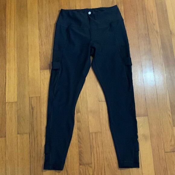 EUC 90 degrees by reflex black leggings with mesh cutouts on side Size S - Picture 1 of 5